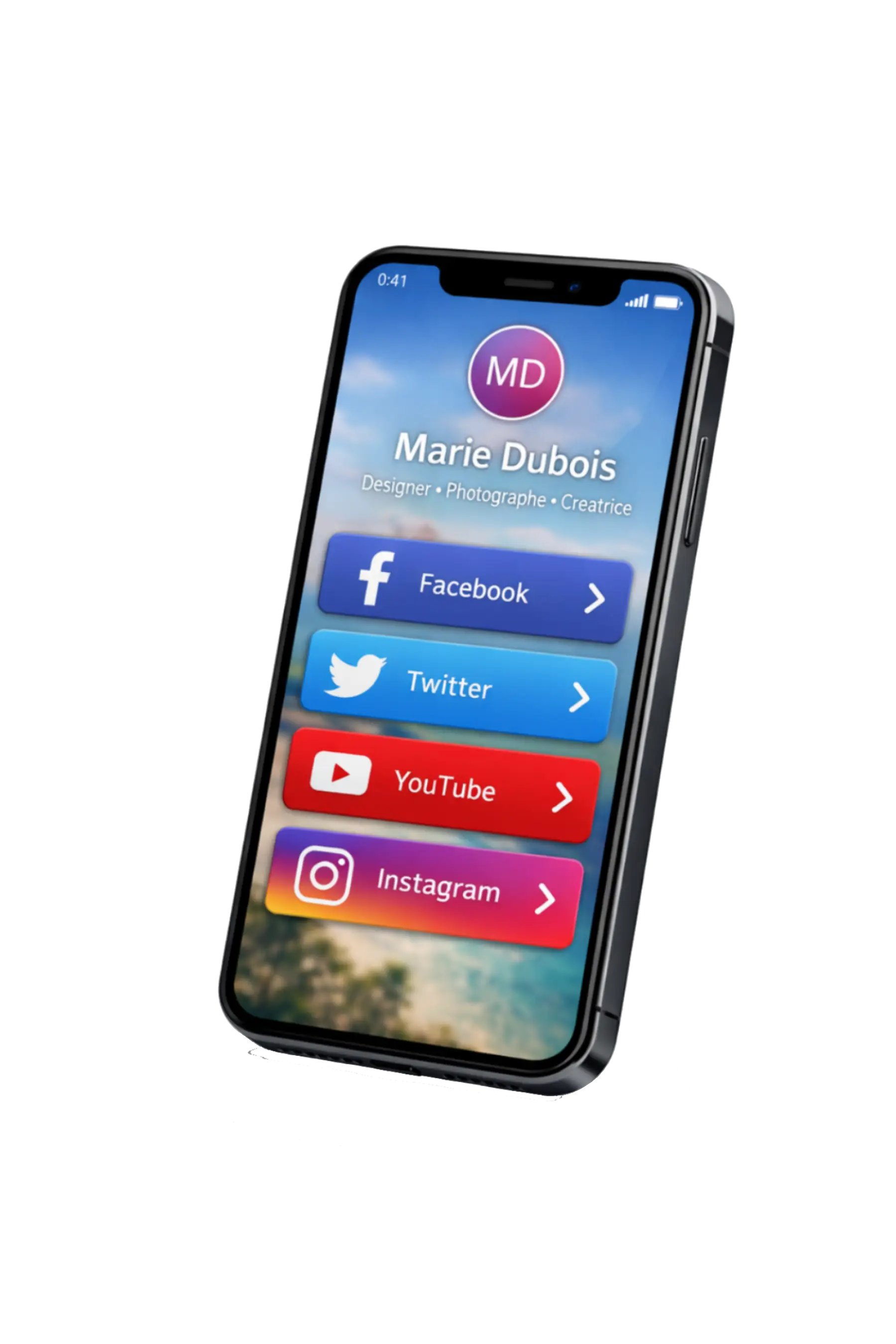 MonLienBio sur mobile